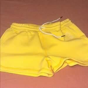 Women's Yellow Athletic Shorts